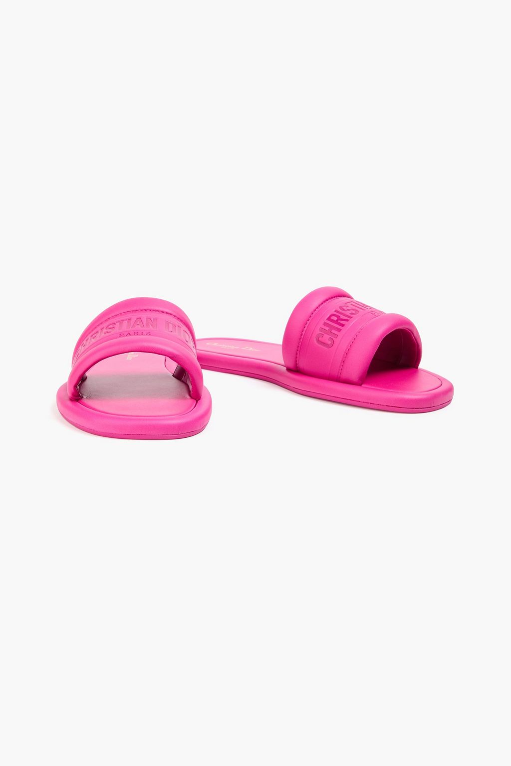 DIOR Embossed leather slides