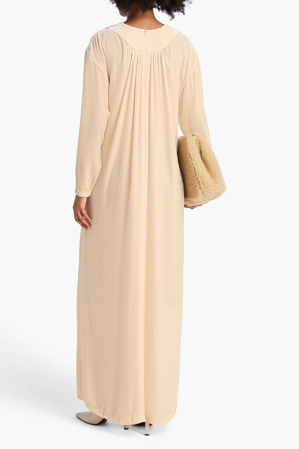 Zimmermann Gathered Velvet Maxi Dress