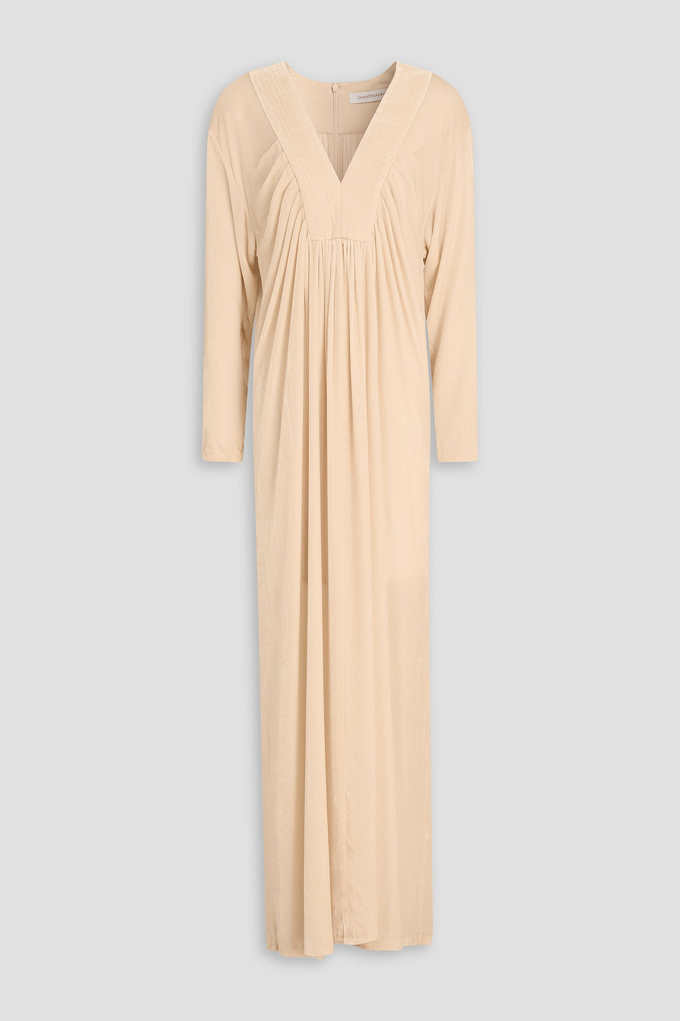 Zimmermann Gathered Velvet Maxi Dress