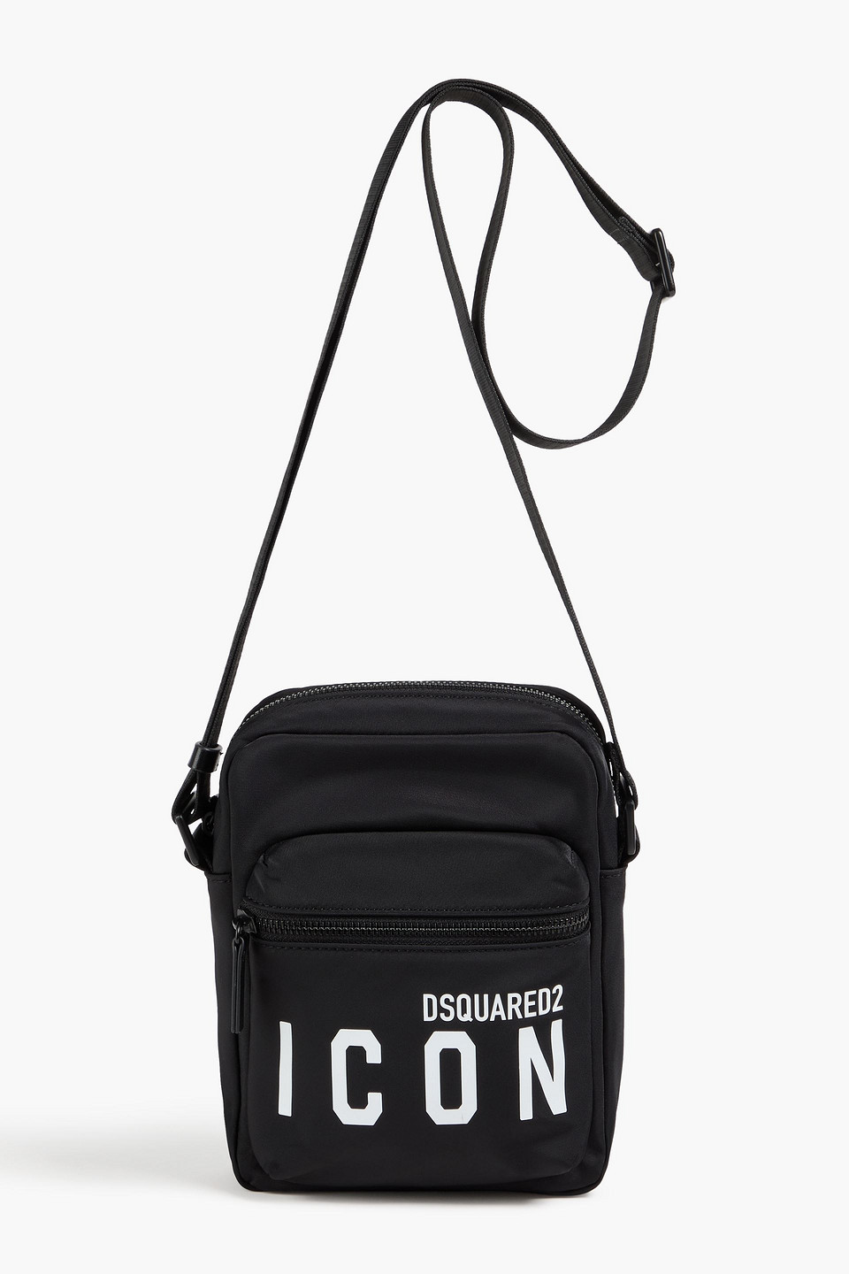 Dsquared2 Printed Shell Messenger Bag In Black
