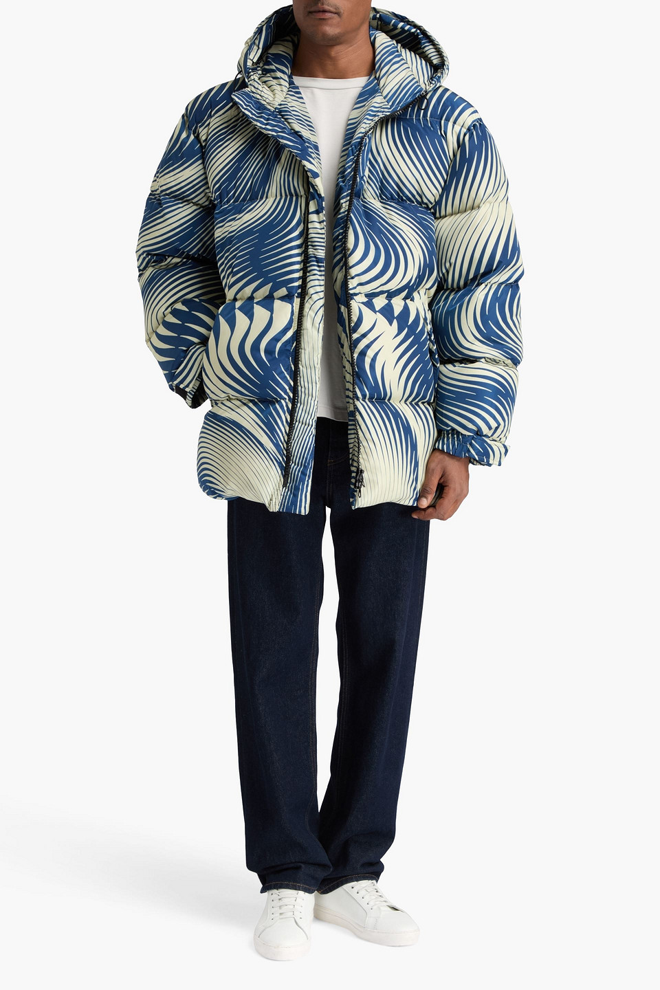  Dries Van Noten - Quilted Printed Shell Jacket - Blue - L 