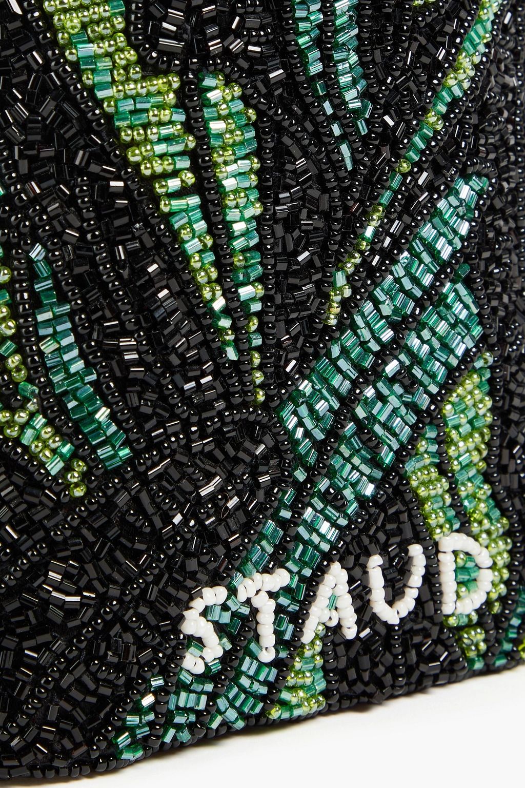 STAUD Zoe beaded satin tote