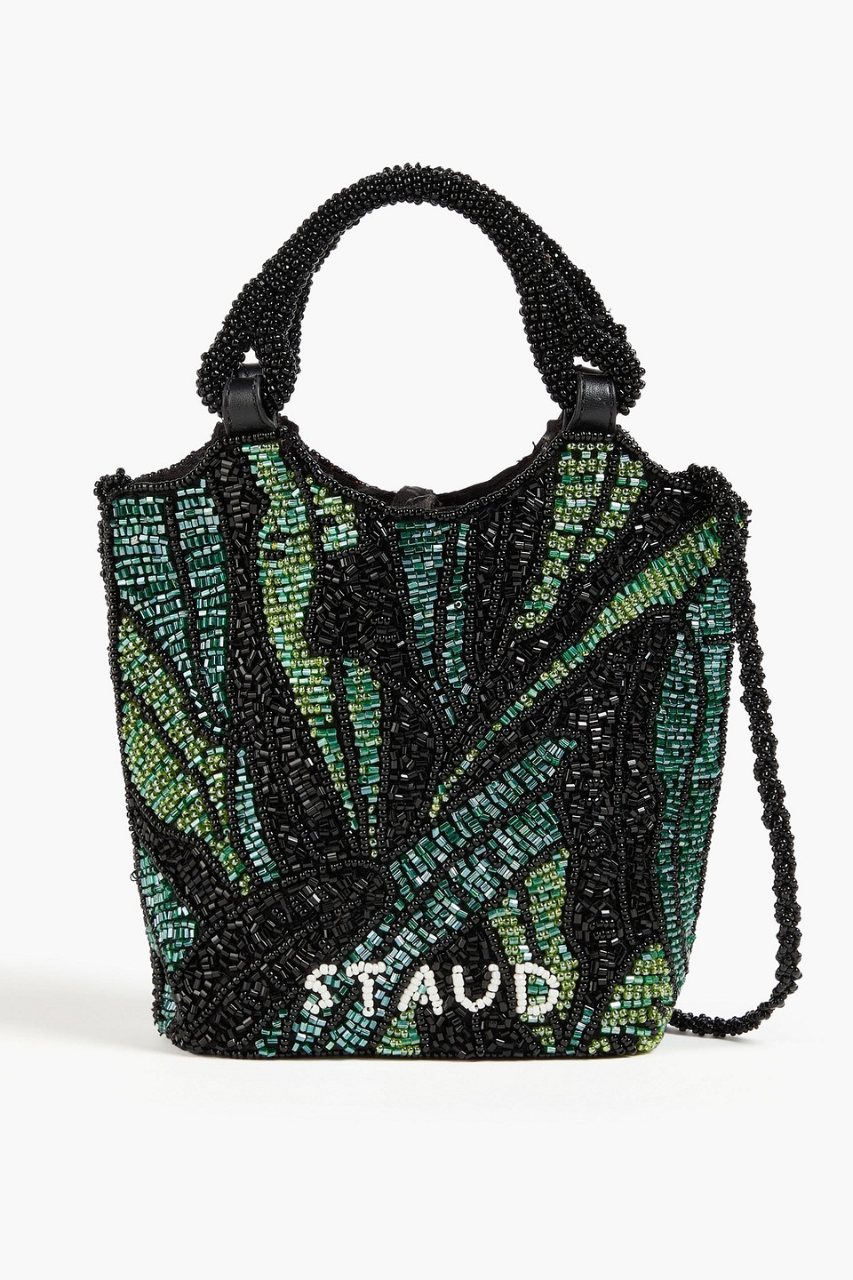 Staud Zoe Beaded Satin Tote