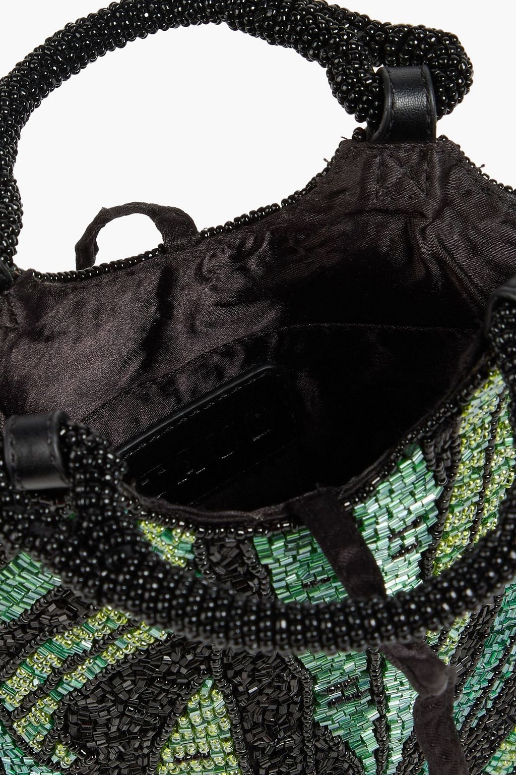 STAUD Zoe beaded satin tote