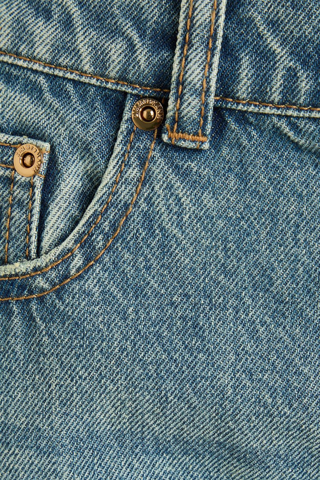 ZIMMERMANN Faded high-rise barrel-leg jeans