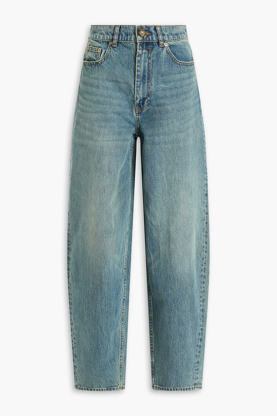 zimmermann - high-rise barrel-leg jeans - blue - 30