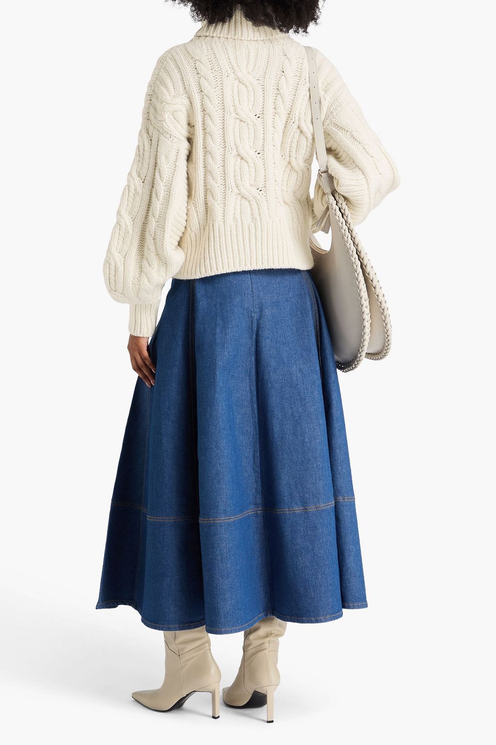 ZIMMERMANN ケーブルニット ウール タートルネックセーター