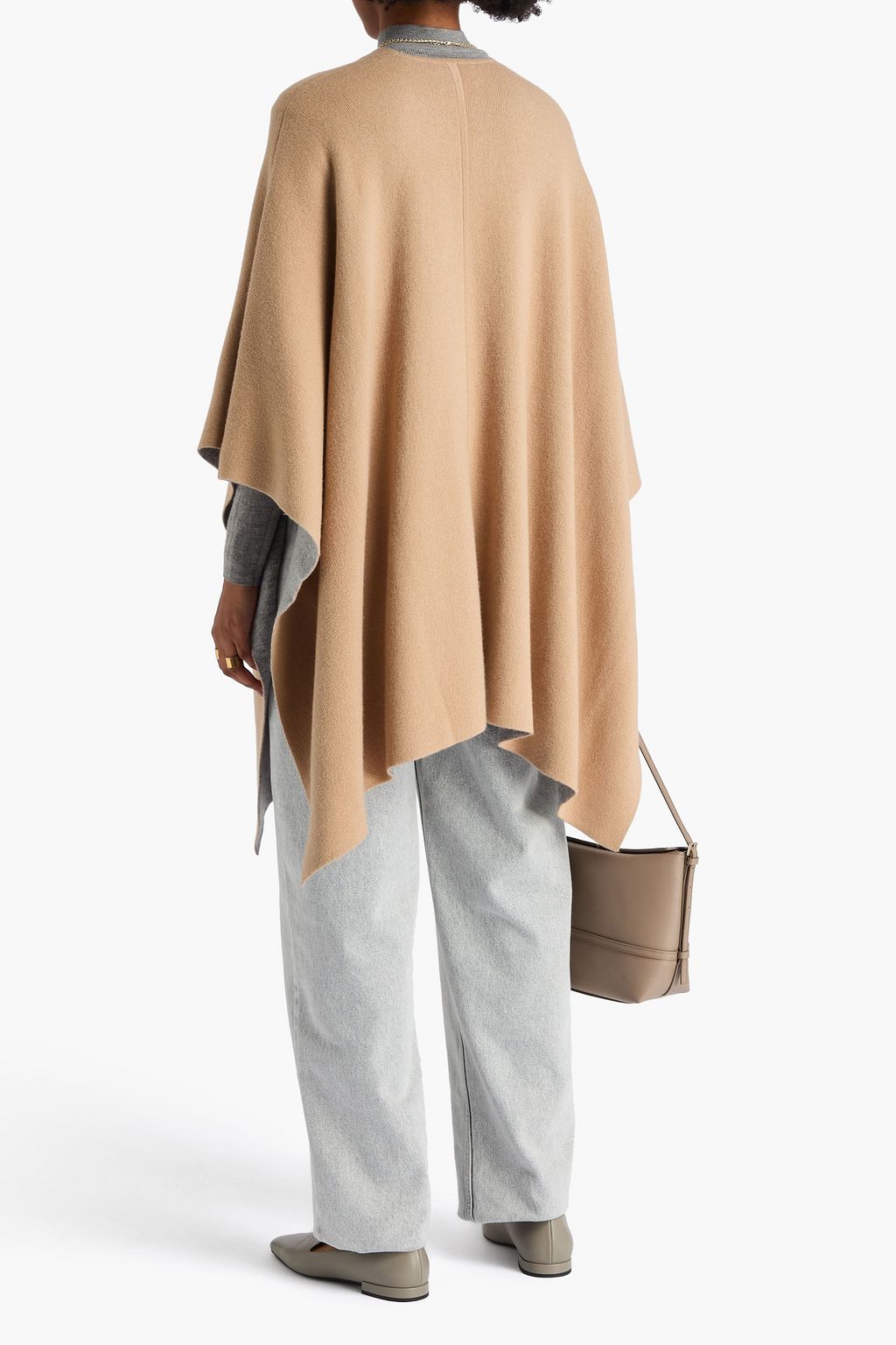 VINCE. Merino wool and cashmere-blend poncho