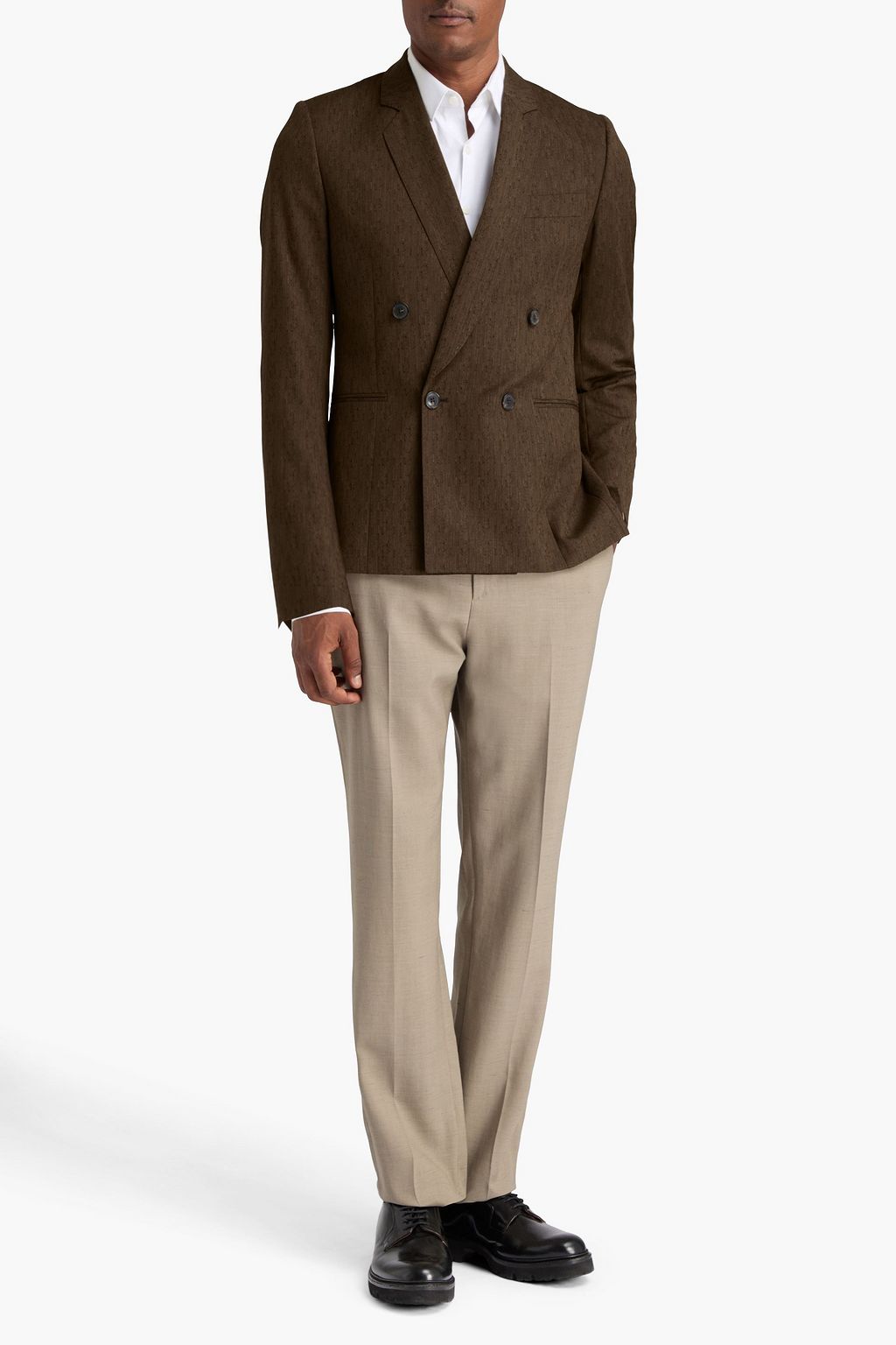 PAUL SMITH Double-breasted wool-jacquard blazer