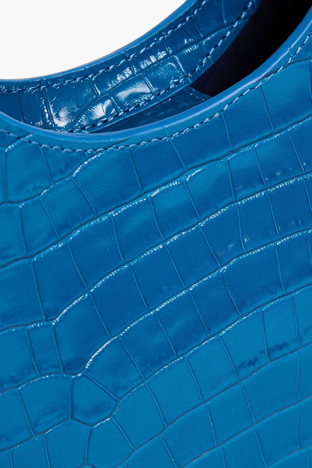 STAUD Moon mini croc-effect leather tote