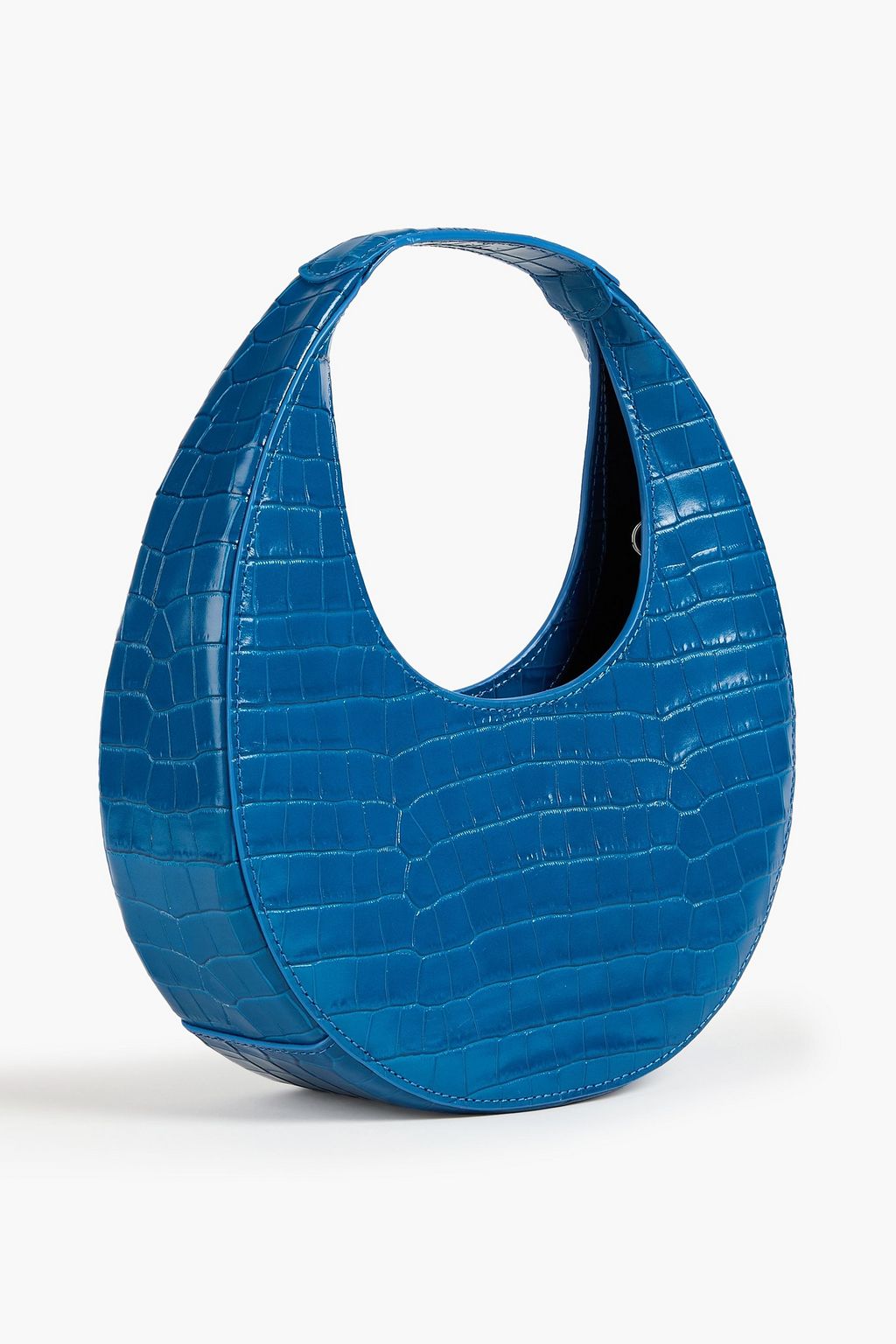 STAUD Moon mini croc-effect leather tote
