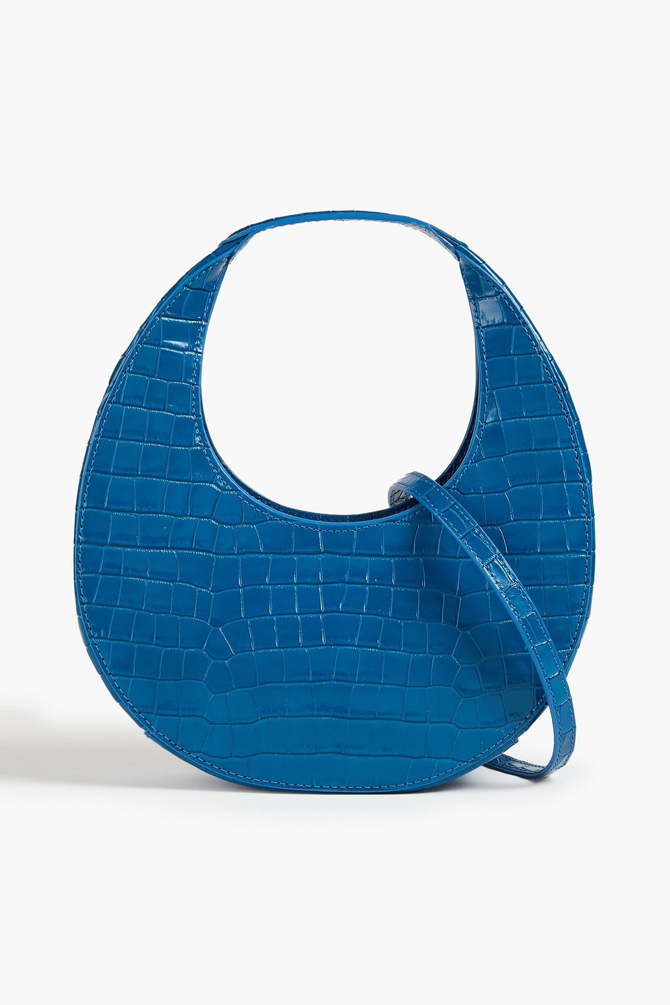 Staud Moon Mini Croc-effect Leather Tote
