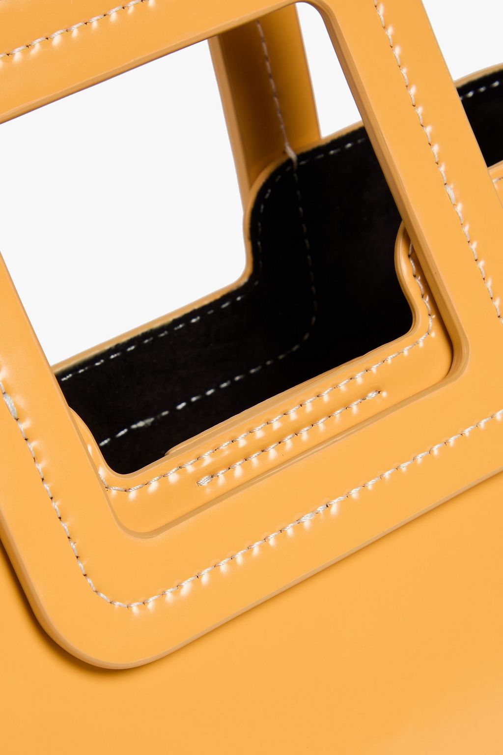 STAUD Shirley mini glossed-leather tote