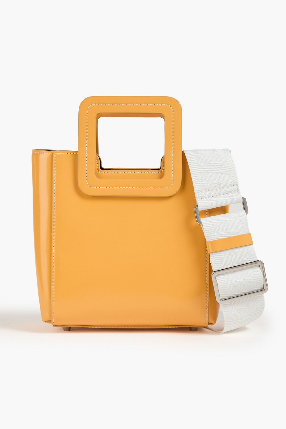 Staud Shirley Mini Glossed-leather Tote
