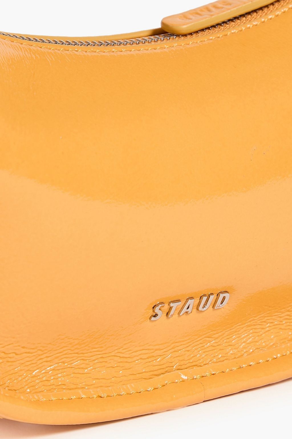 STAUD Venice crinkled patent-leather tote