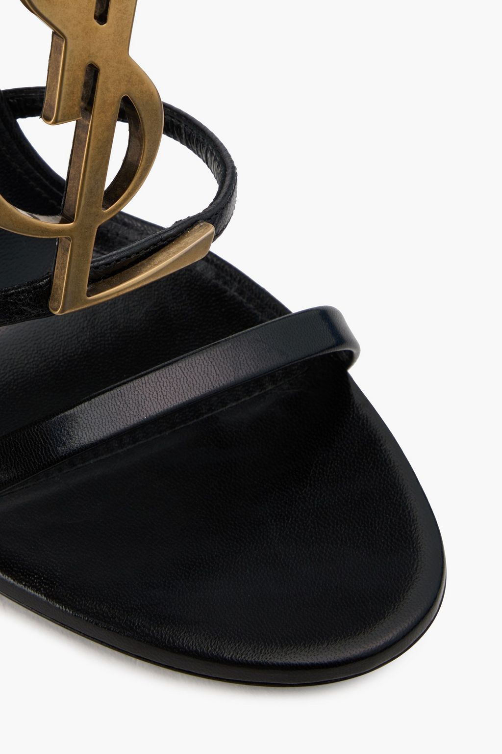 SAINT LAURENT Cassandra embellished leather sandals