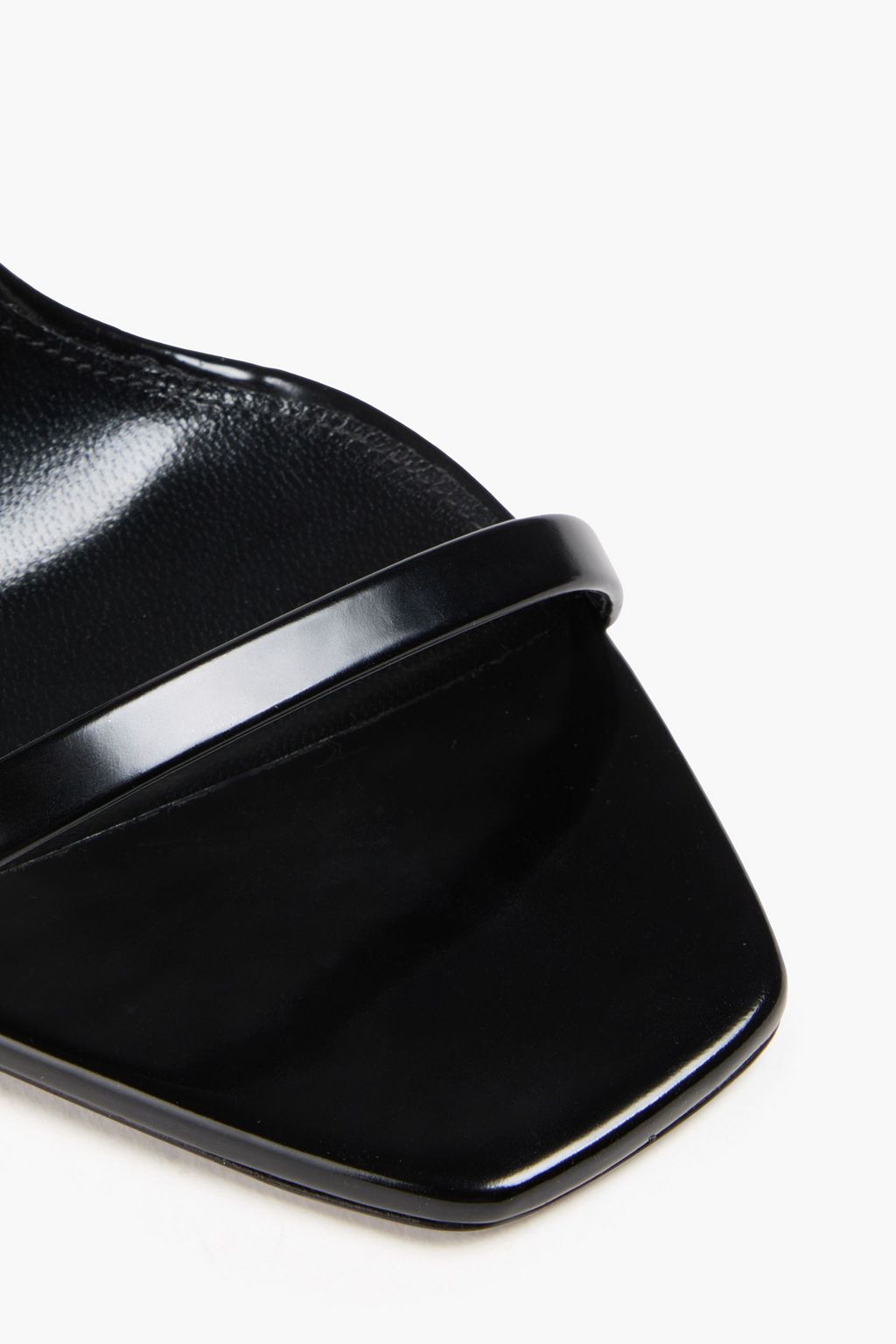 SAINT LAURENT Marilyn glossed leather slingback sandals