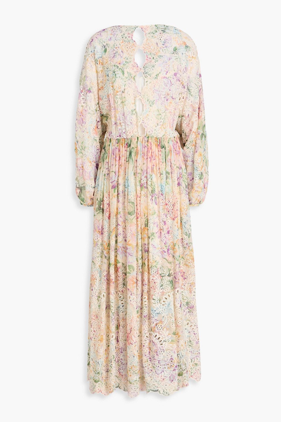 zimmermann - cutout floral-print broderie anglaise midi dress - multicolor - 4