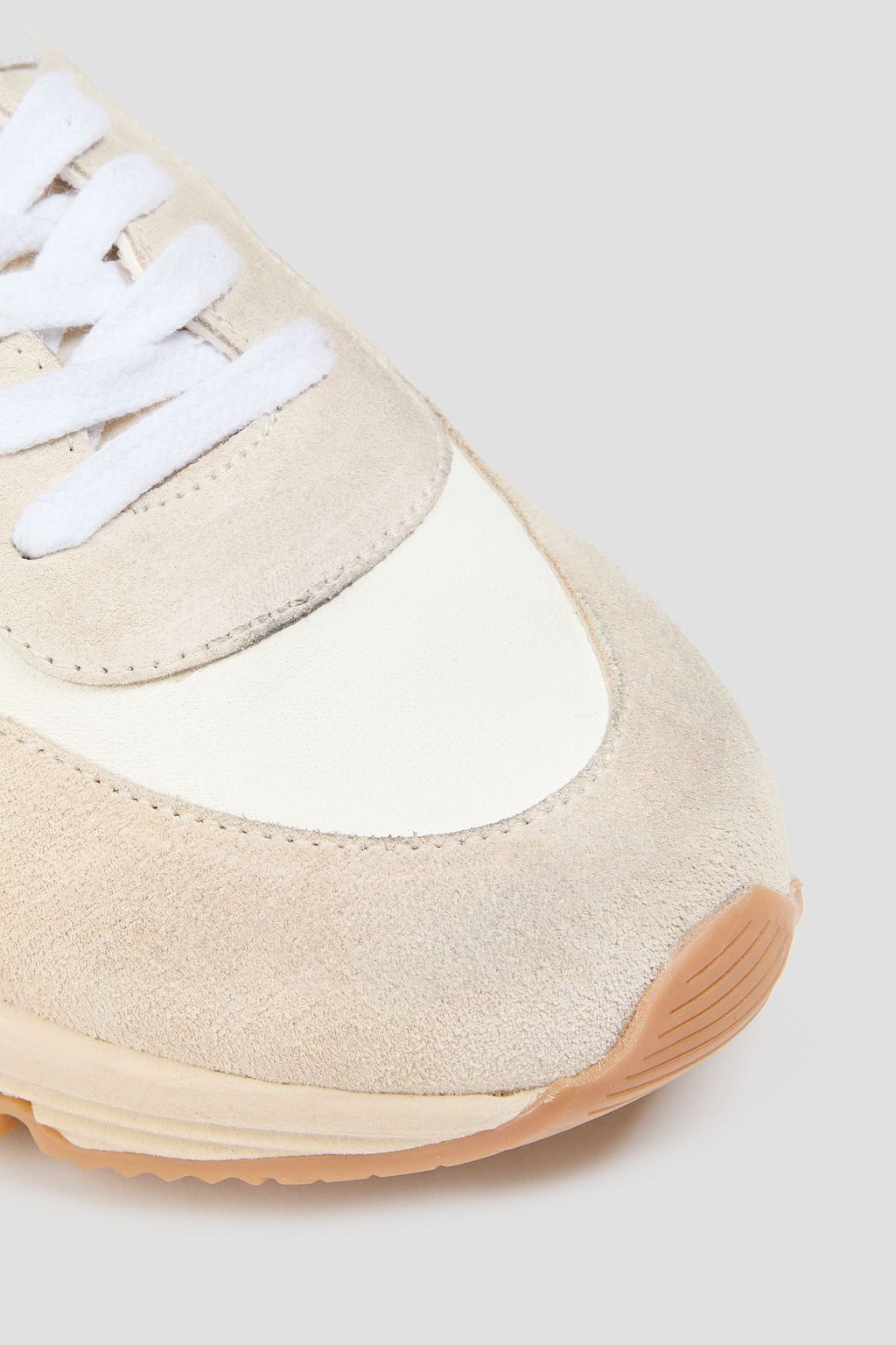 GOLDEN GOOSE Running Sole suede-trimmed leather sneakers