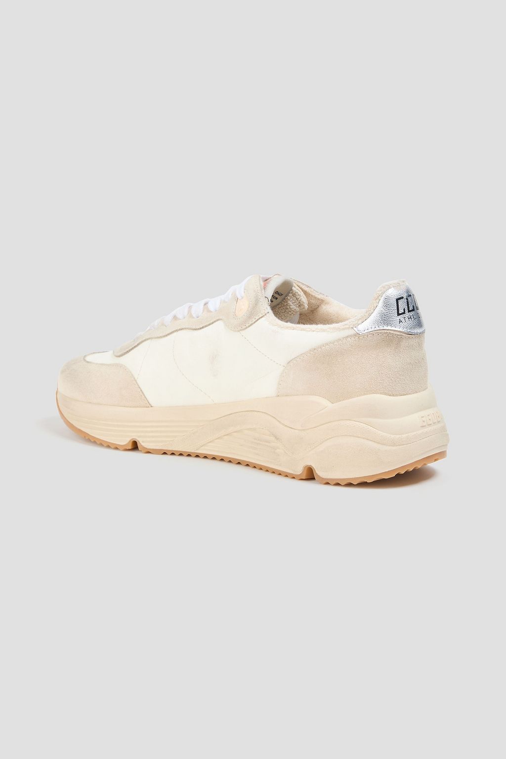 GOLDEN GOOSE Running Sole suede-trimmed leather sneakers