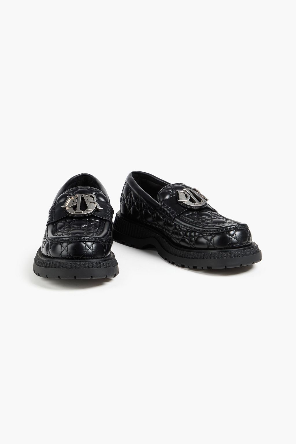 DIOR HOMME حذاء لوفر من الجلد مزركش ومبطّن