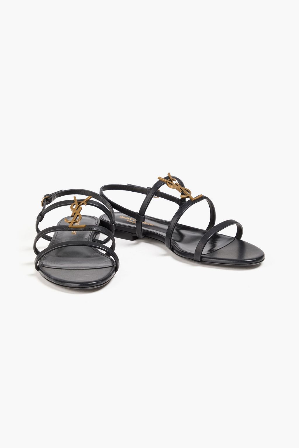 SAINT LAURENT Cassandra embellished leather sandals