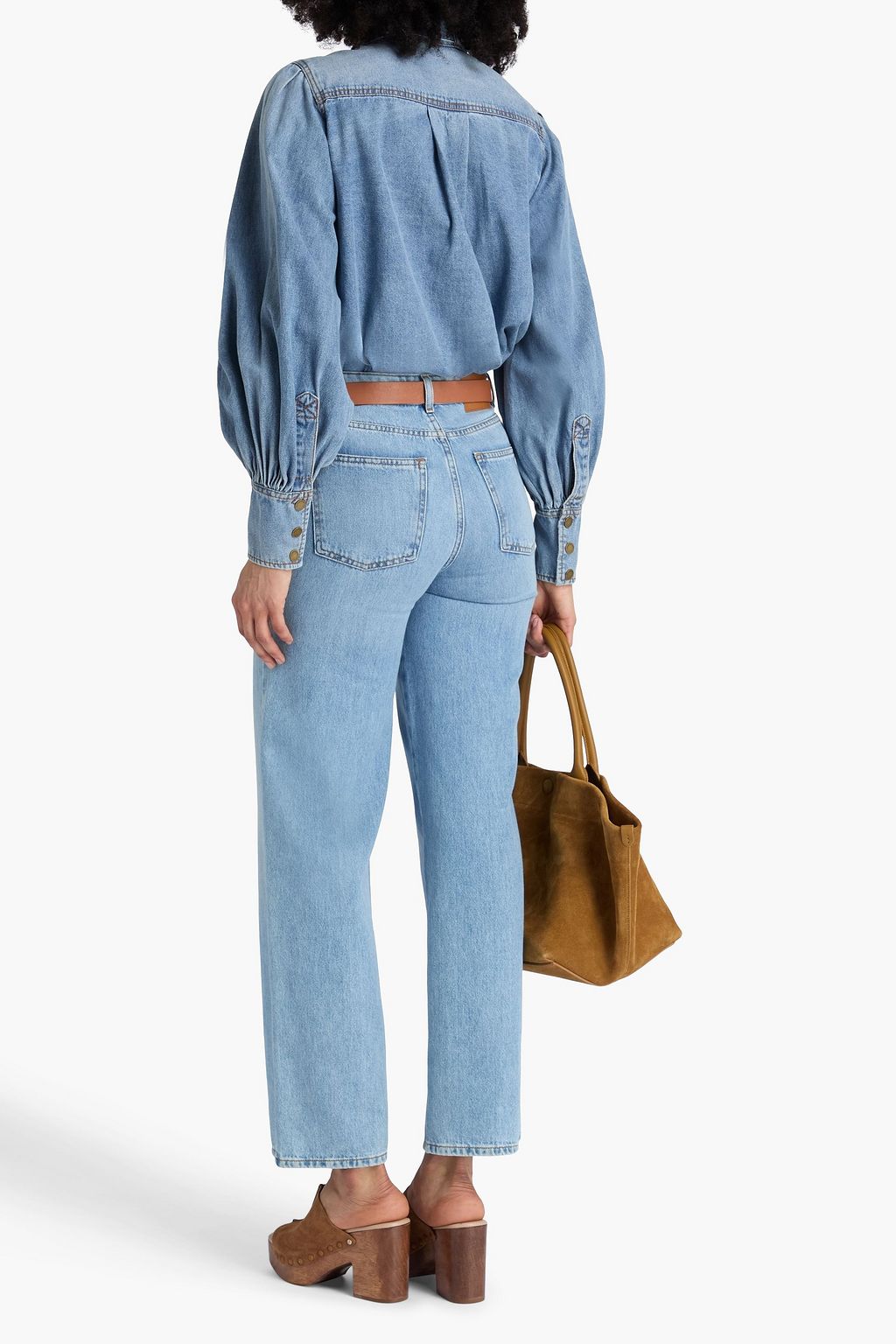 ZIMMERMANN デニムシャツ タイネック