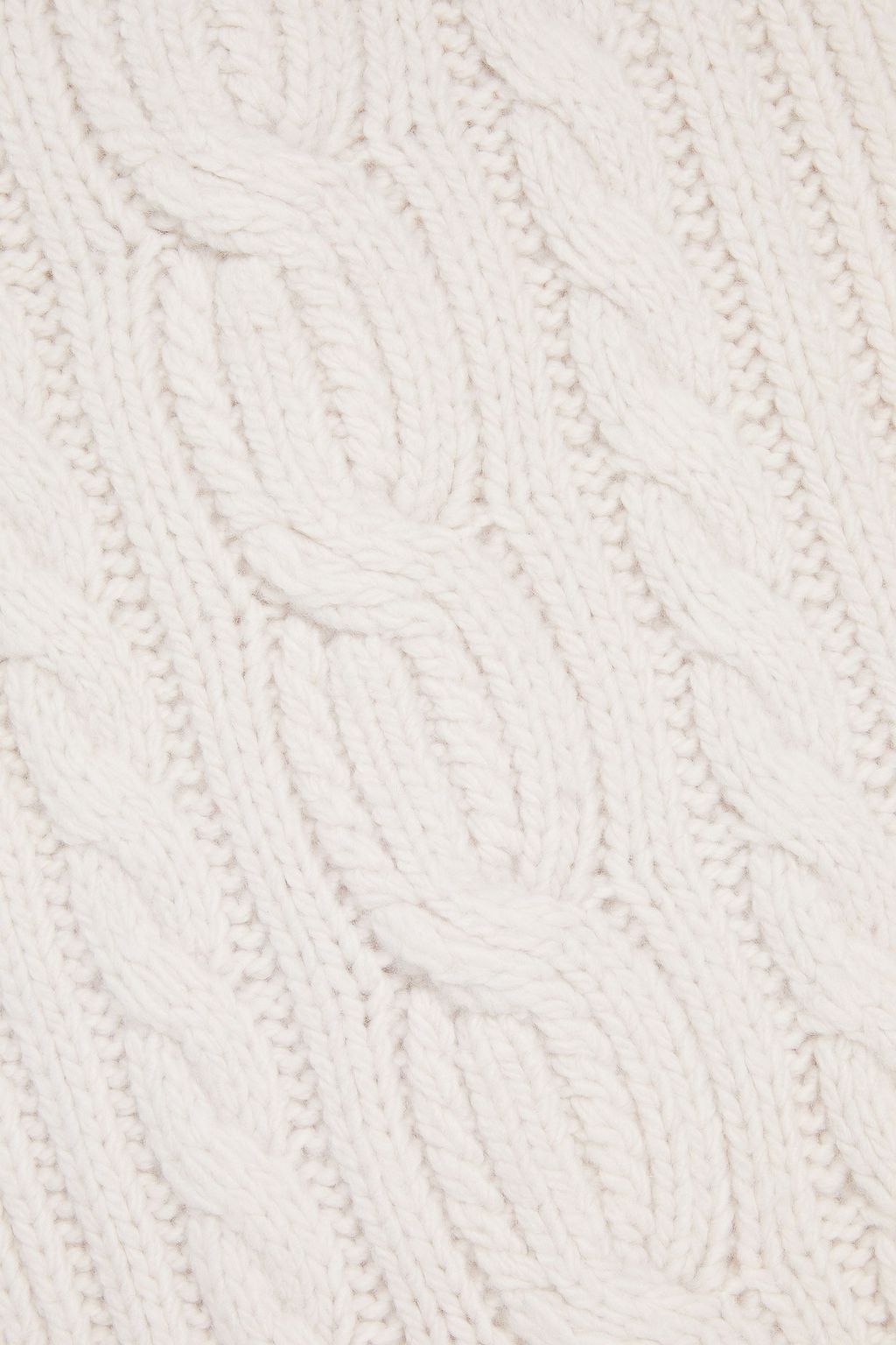 ZIMMERMANN Tasseled cable-knit wool scarf