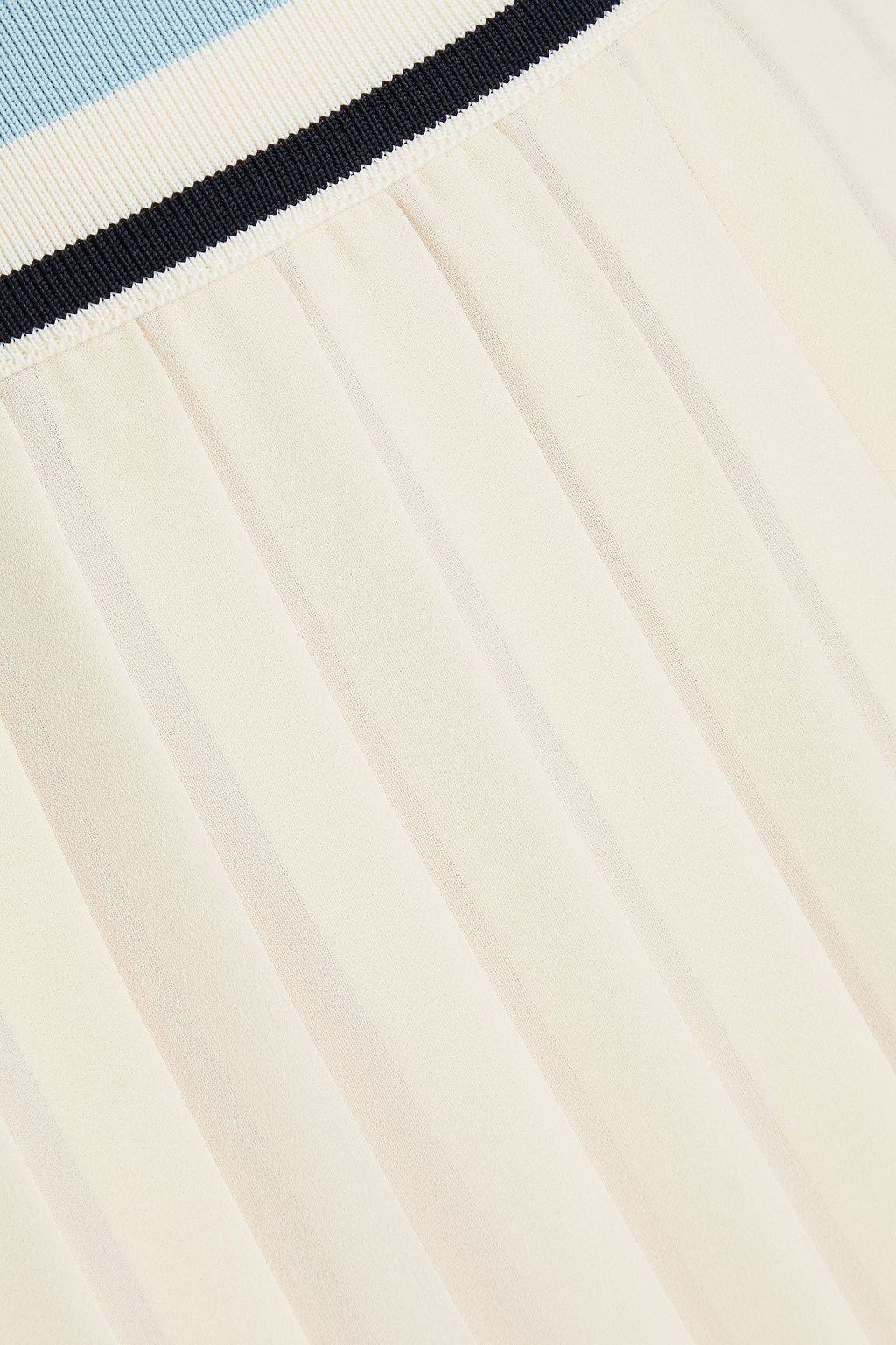 MONCLER Pleated georgette midi skirt