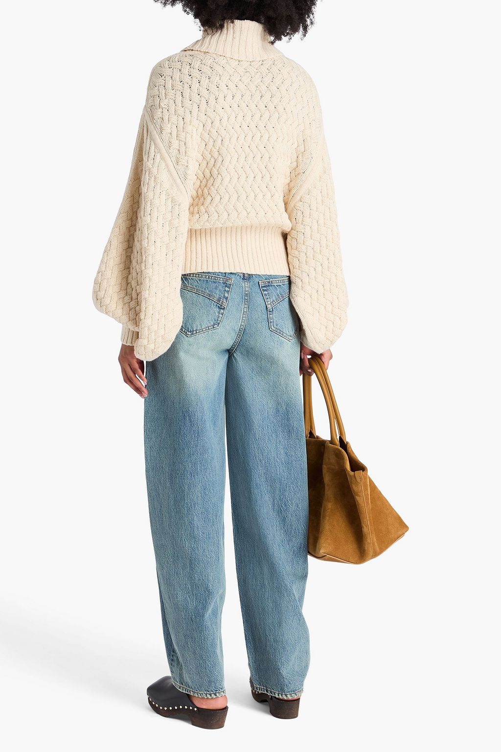 ZIMMERMANN Wool and cotton-blend turtleneck sweater