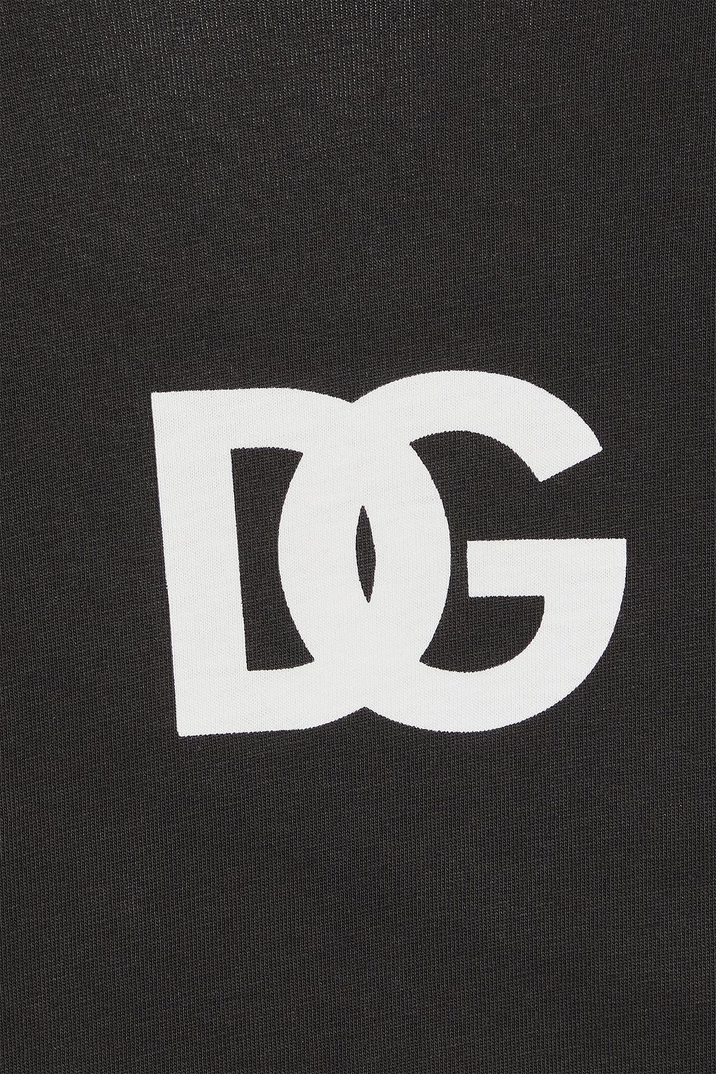 DOLCE&GABBANA تي شيرت من قطن جيرسي بطبعة شعار العلامة