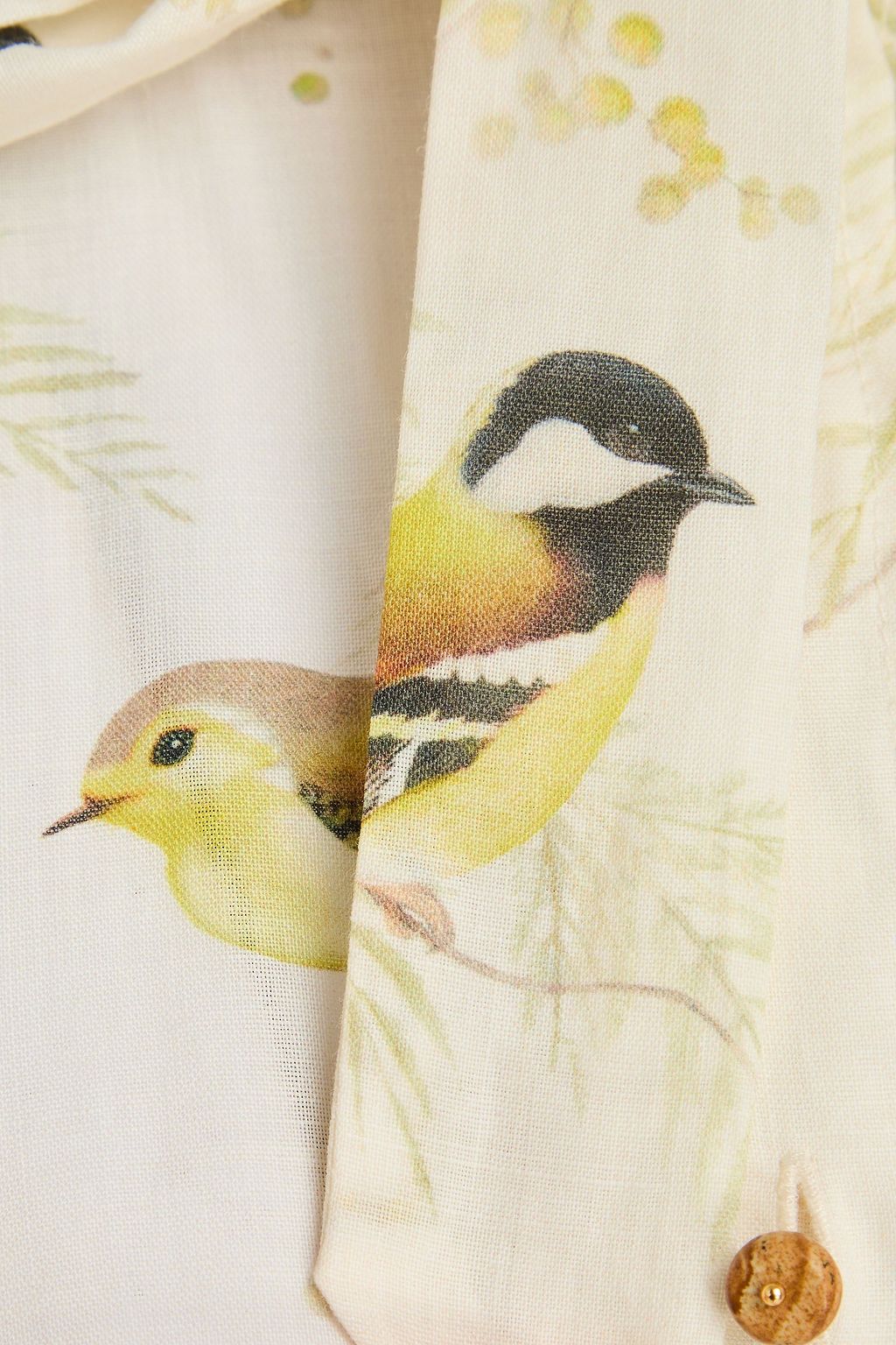 ZIMMERMANN ラミー ブラウス リボンタイ プリント入り