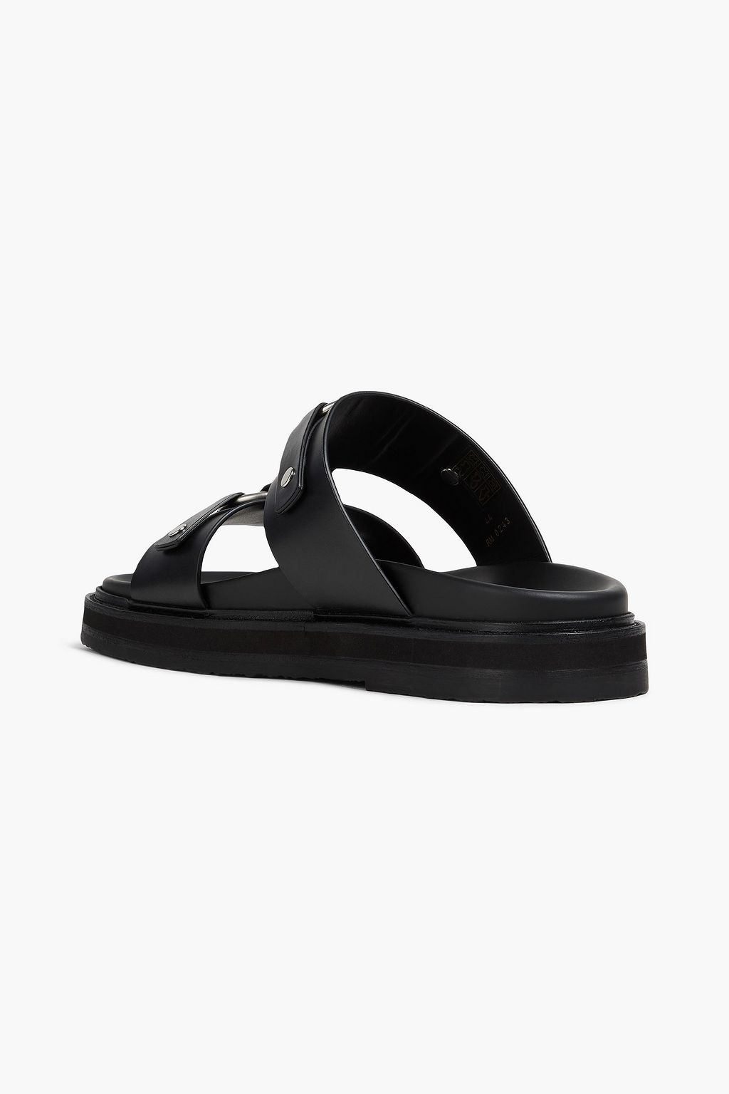 CELINE Aqua jacquard and leather sandals
