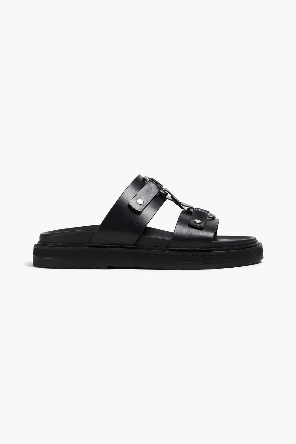 Celine Aqua Jacquard And Leather Sandals