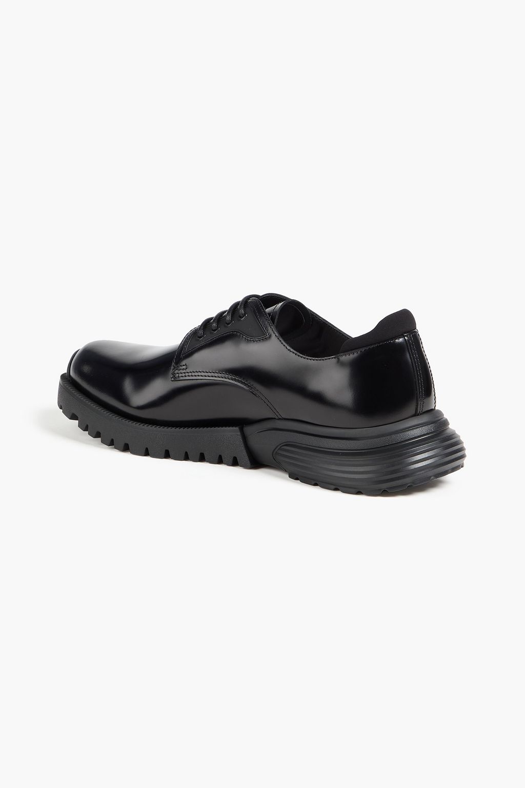 DIOR HOMME Combat glossed-leather derby shoes