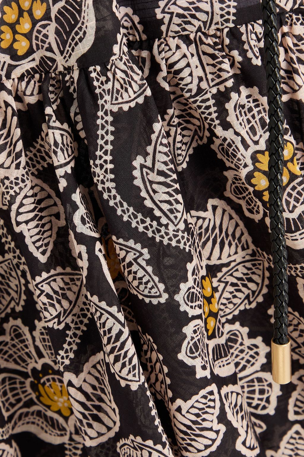 ZIMMERMANN コットンボイル マキシワンピース ティアード プリント入り