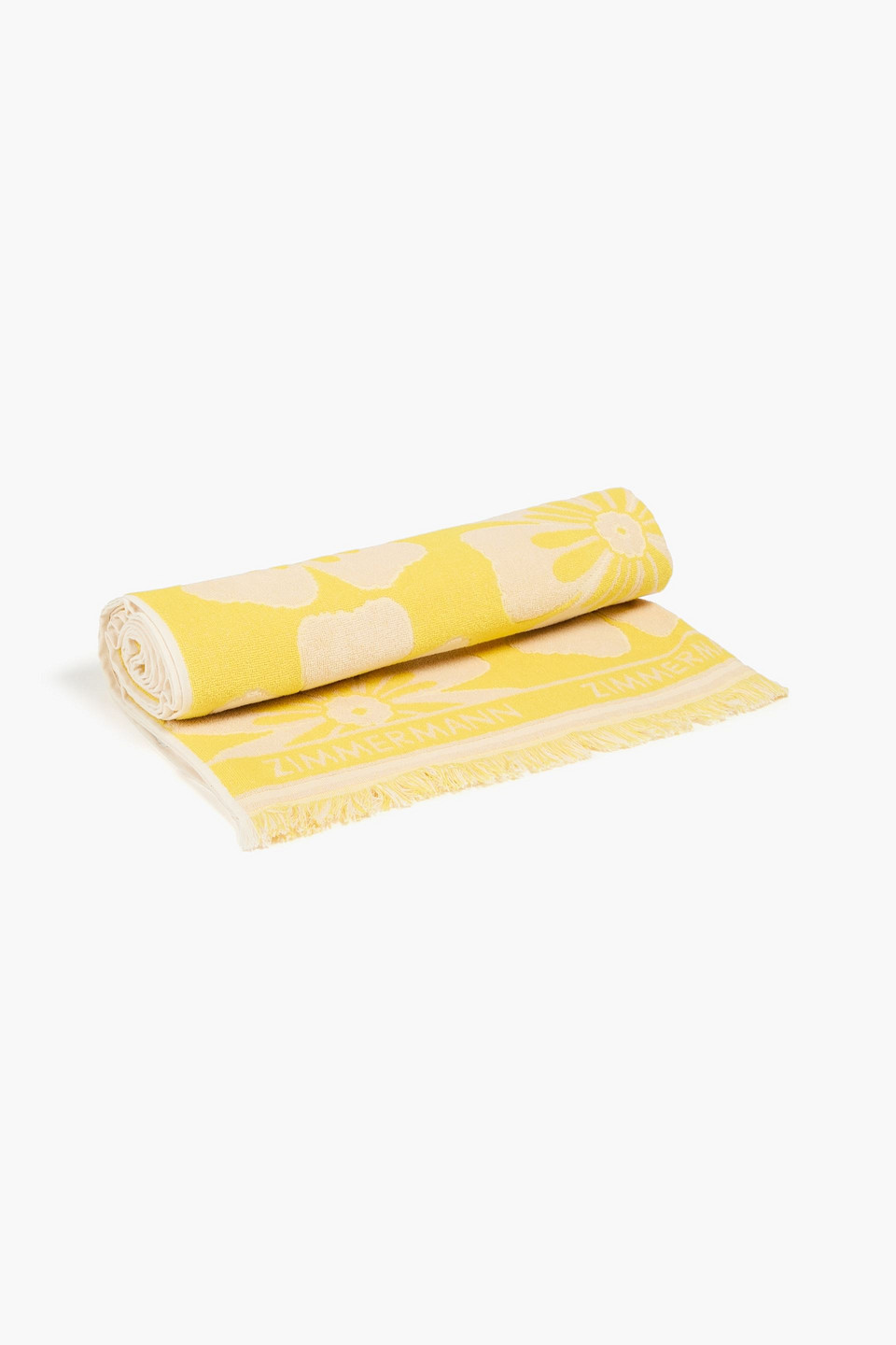 Zimmermann Cotton-jacquard Towel In Yellow