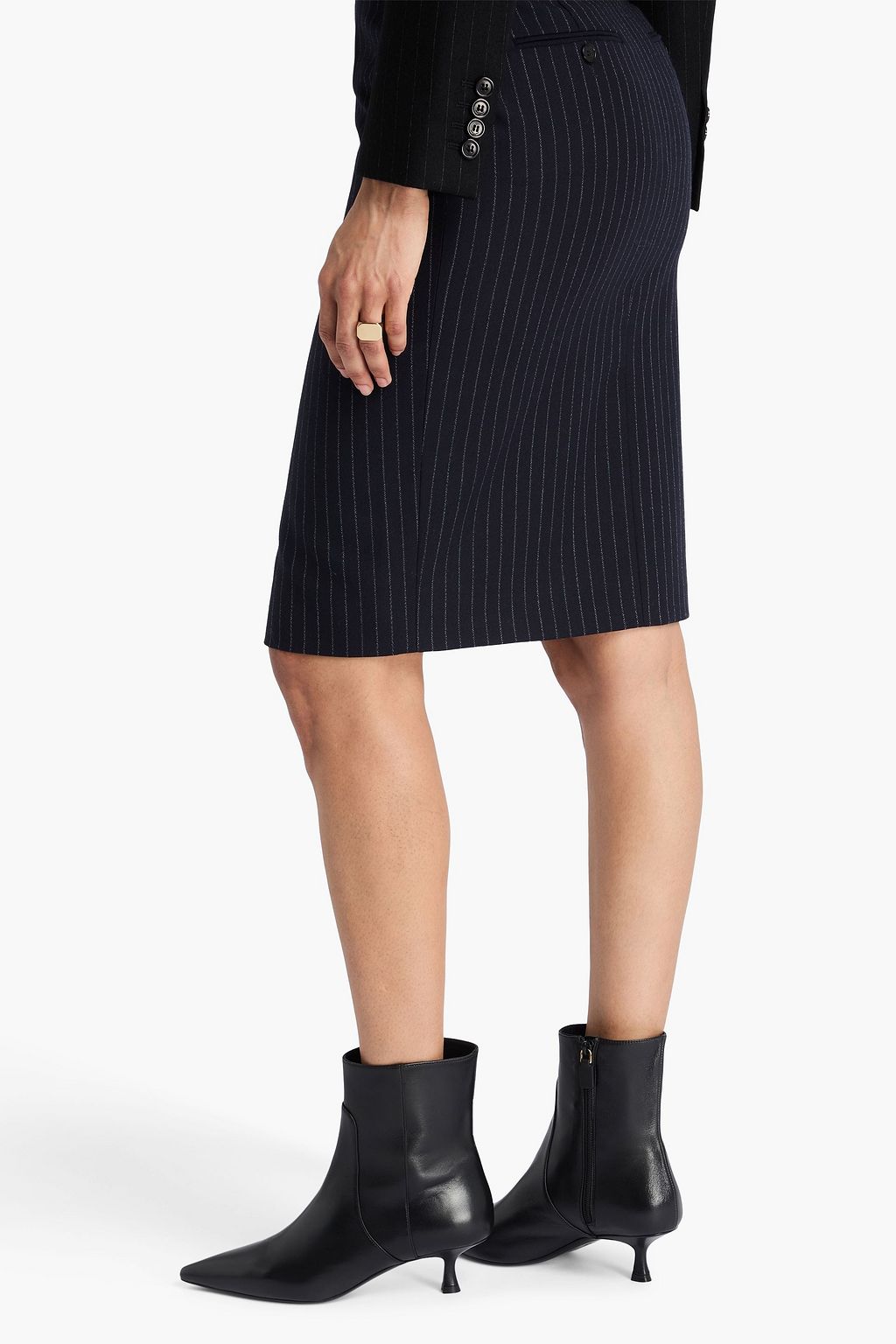 STUART WEITZMAN レザー アンクルブーツ