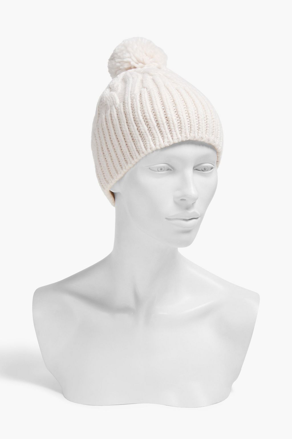 ZIMMERMANN Pompom-embellished cable-knit wool beanie
