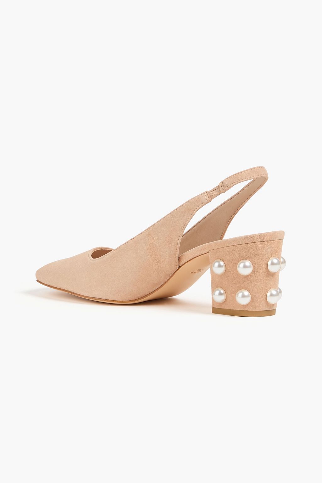 STUART WEITZMAN 장식 디테일 스웨이드 슬링백 샌들