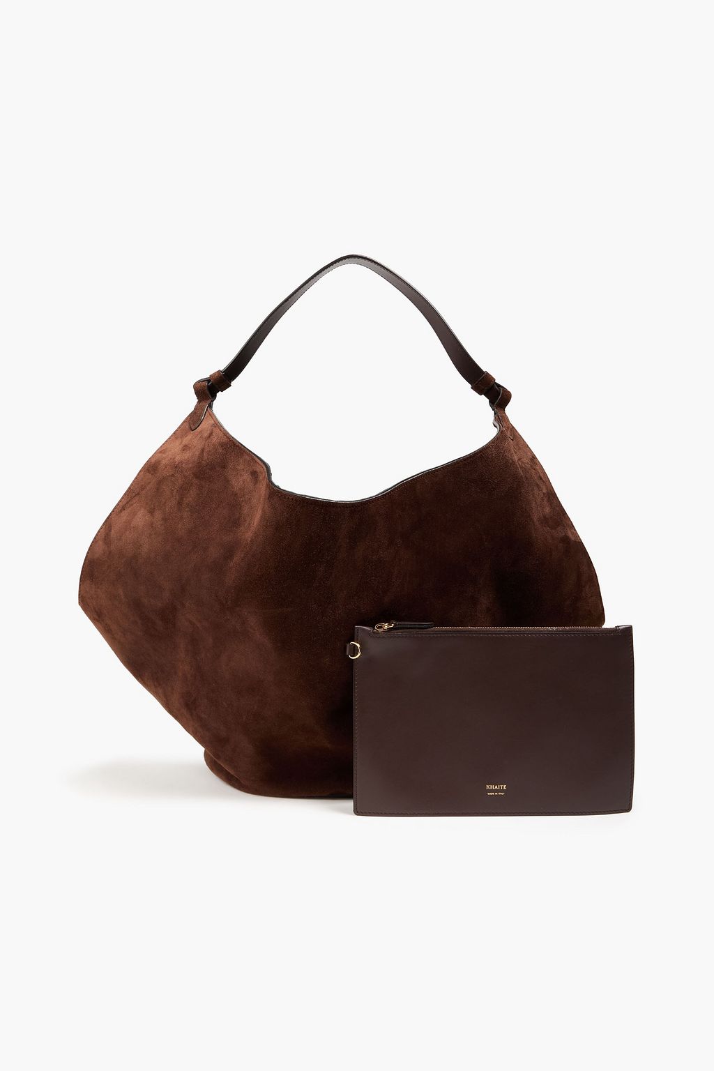KHAITE Lotus suede tote