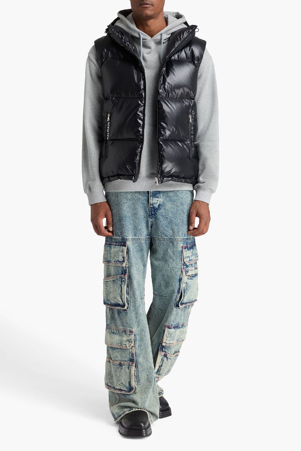 BALMAIN Quilted shell down vest