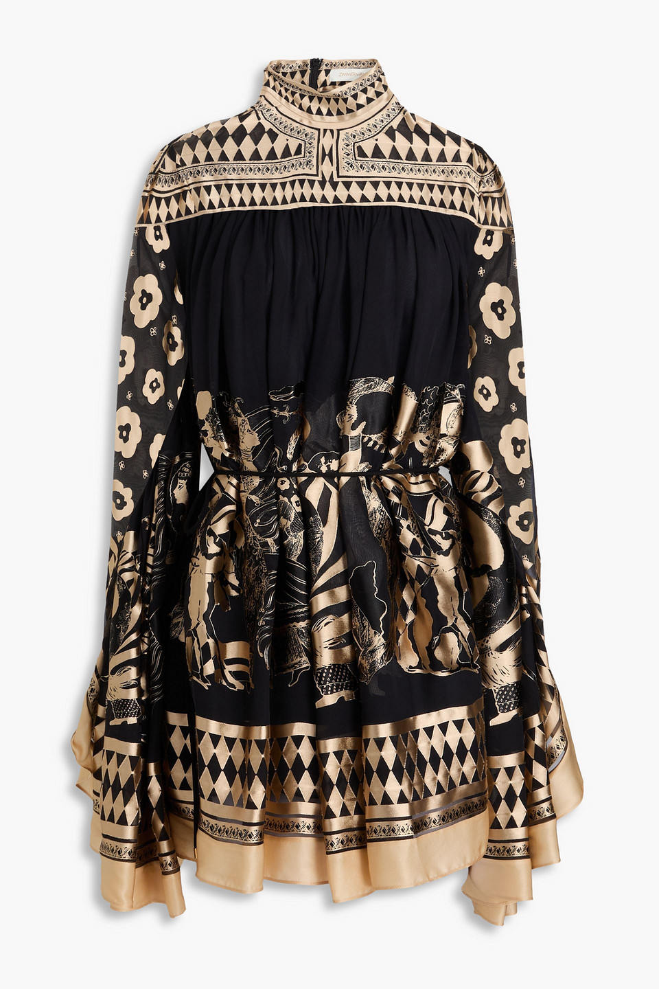 Zimmermann Jacquard Mini Dress In Black