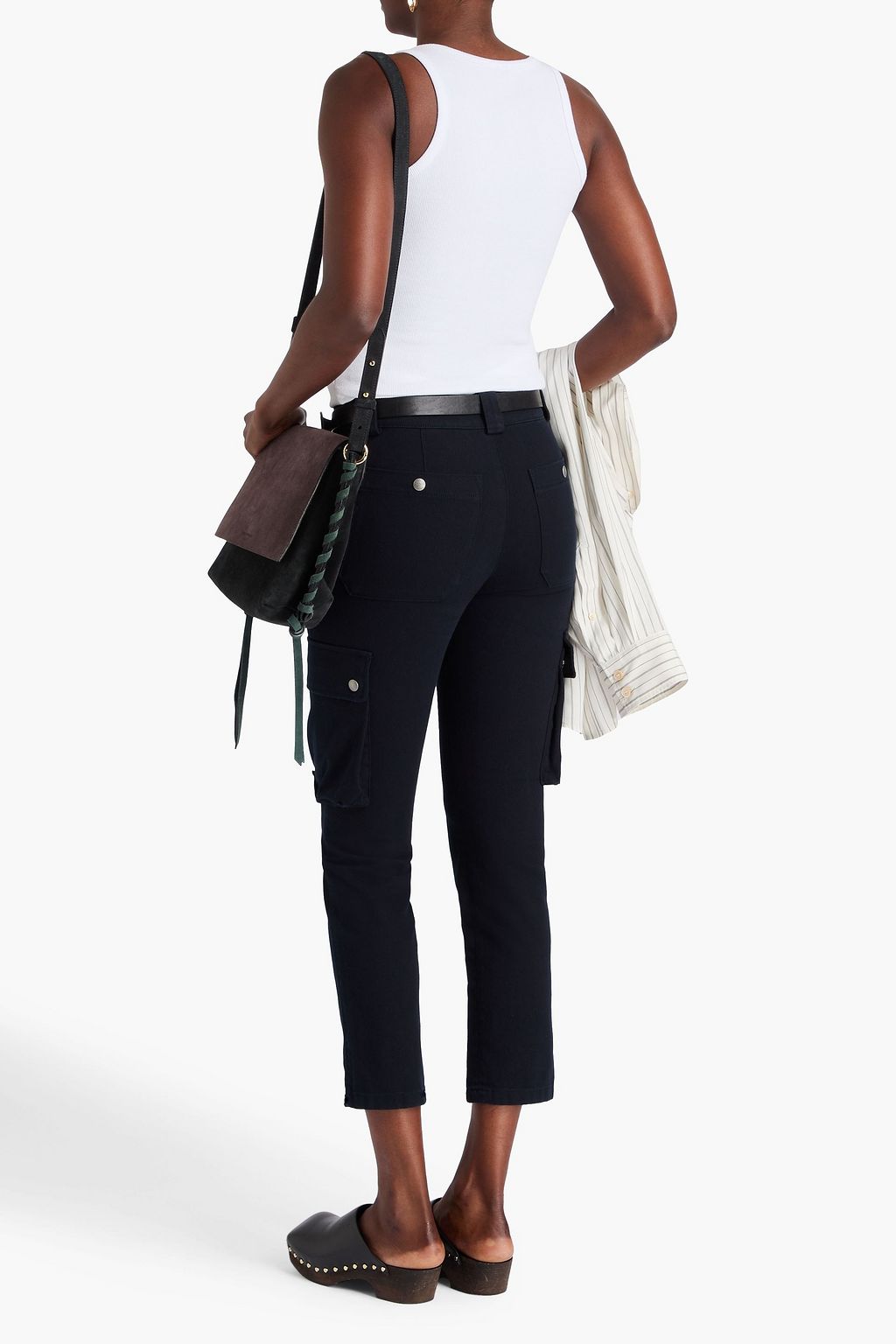 ISABEL MARANT Cropped Hose mit geradem Bein aus Baumwoll-Twill