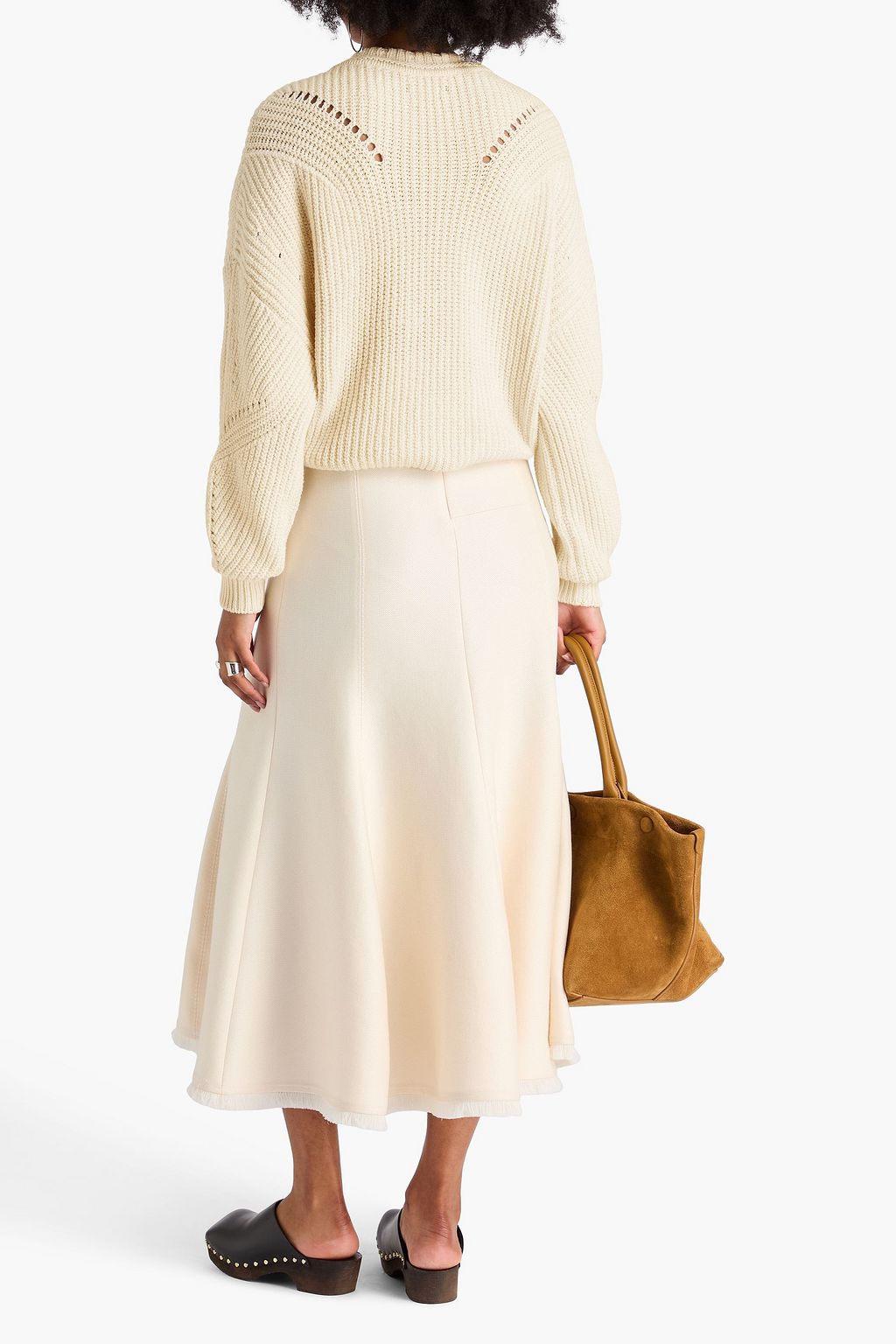 ISABEL MARANT Lace-up ribbed cotton-blend sweater