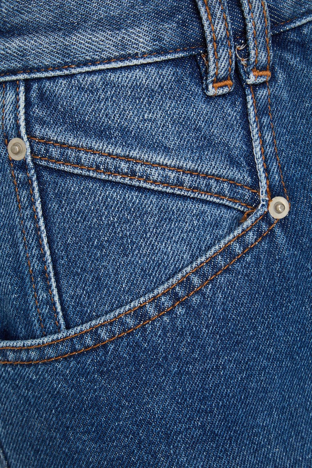 ISABEL MARANT クロップド ハイライズ ストレートレッグジーンズ