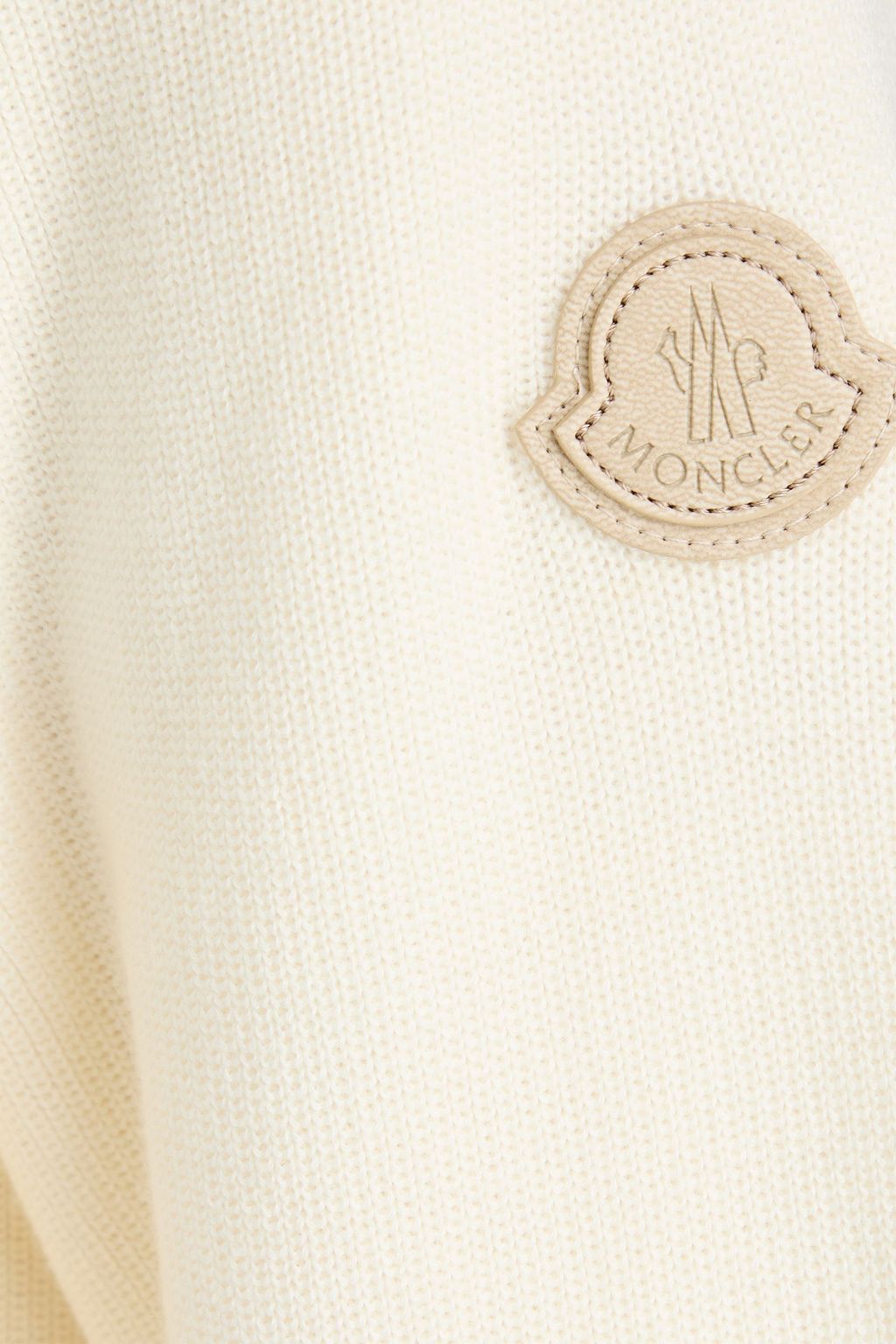MONCLER コットン&カシミヤ混 ハーフジップセーター