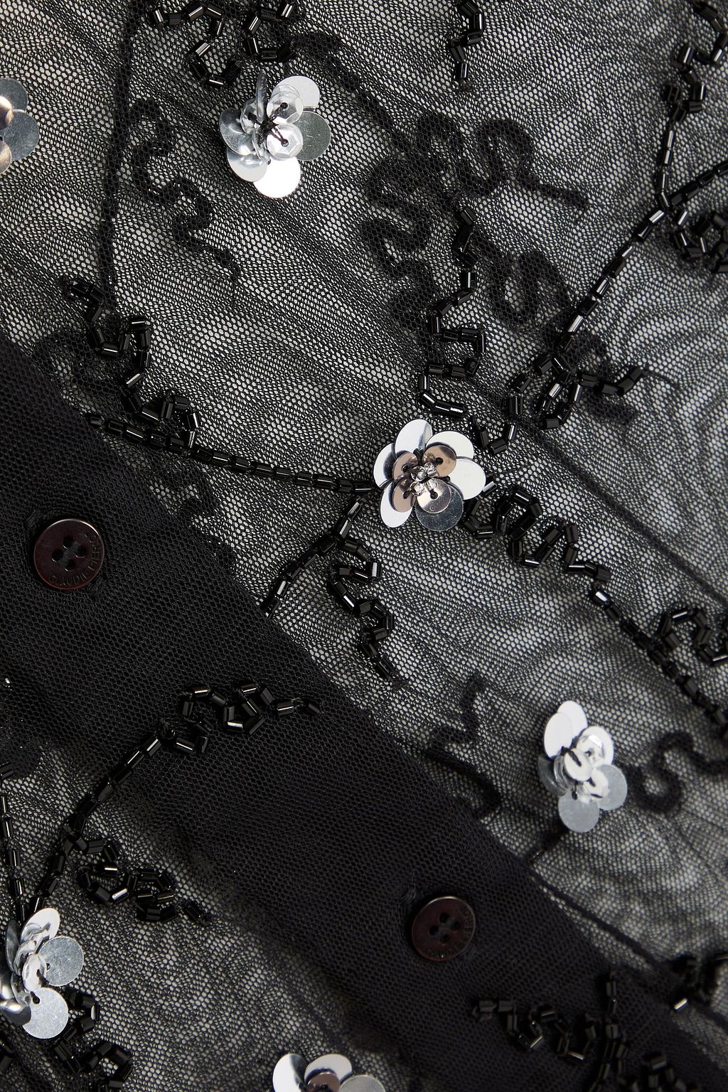 CLAUDIE PIERLOT Verziertes Hemd „Celeste“ aus Tüll