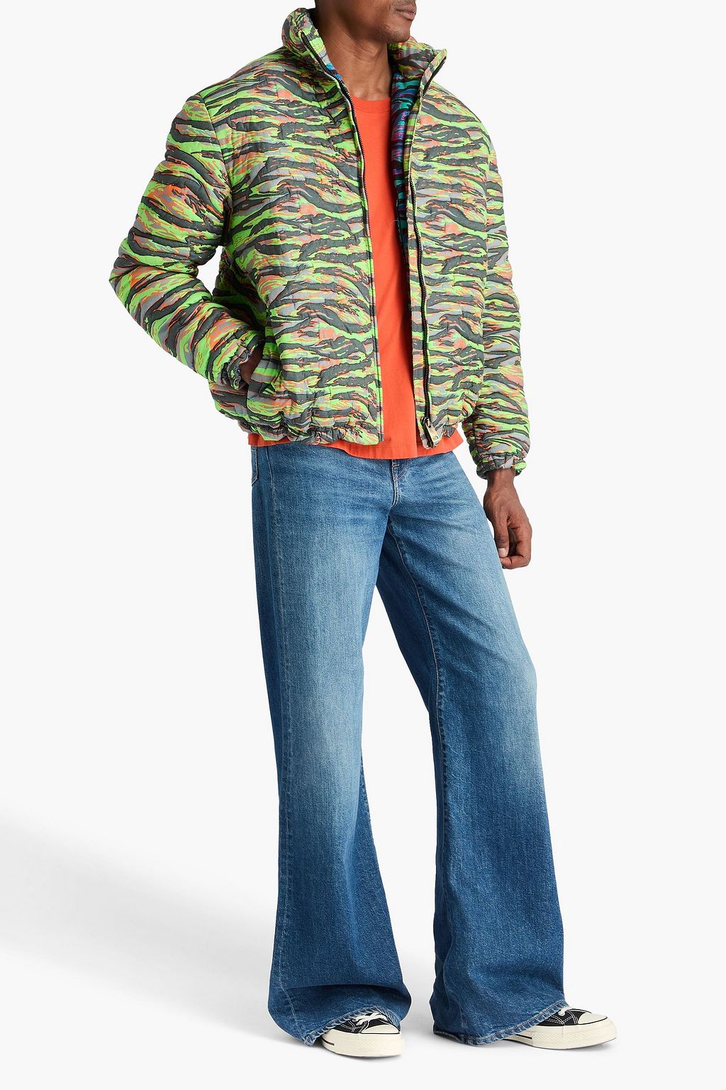 ERL Printed quilted cotton down jacket