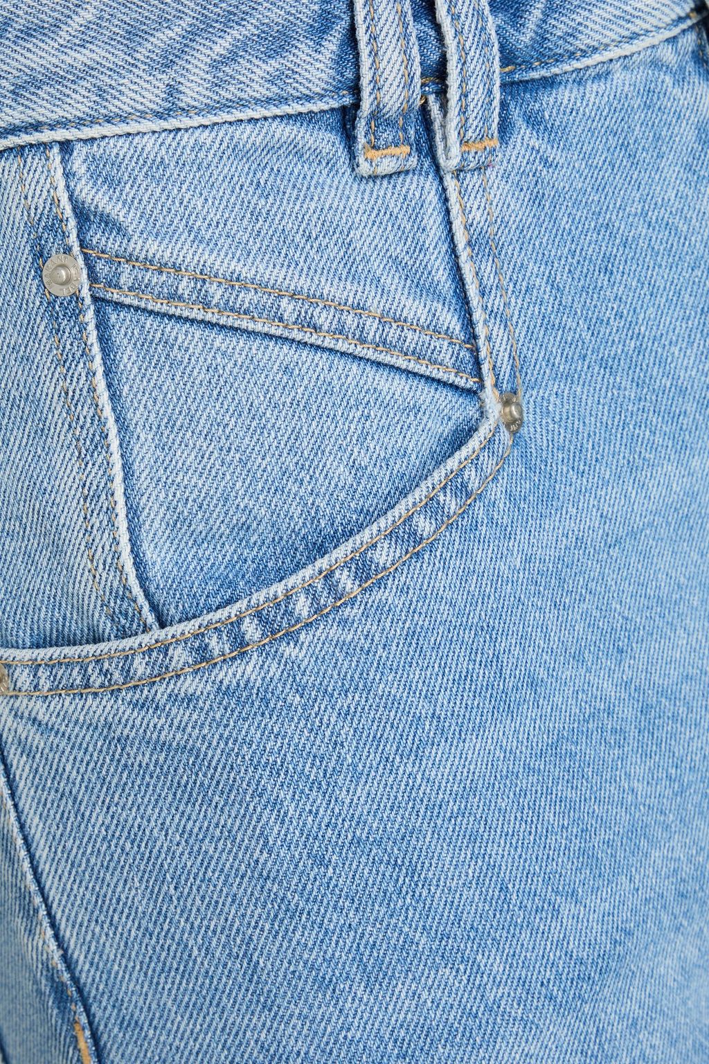 ISABEL MARANT クロップド ハイライズ ストレートレッグジーンズ